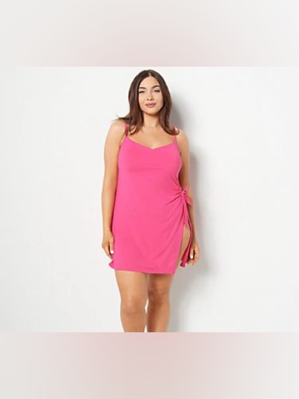 Lands end Pink Sweetheart Swim Dress One Piece Swimsuit NWT